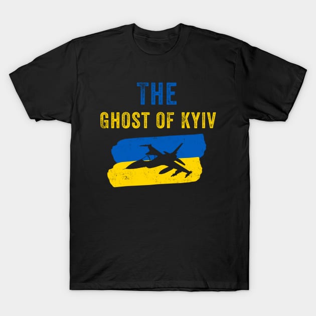 I Support Ukraine Shirt Pray For Ukraine The Ghost of Kyiv T-Shirt by fadi1994